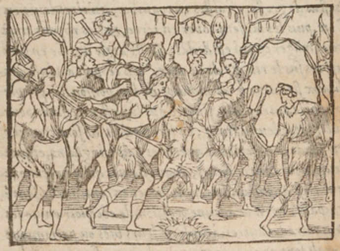 [War procession of an Indigenous group from Newfoundland]