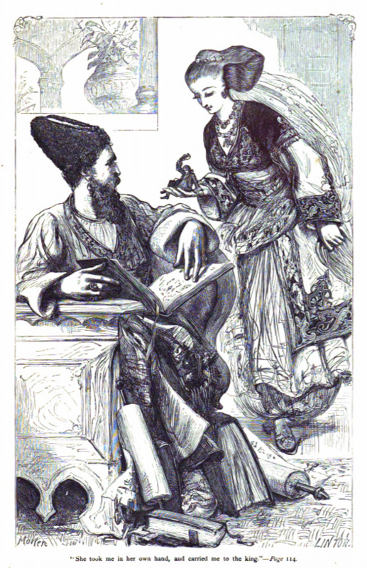 “She took me in her own hand, and carried me to the king.” - Page 114