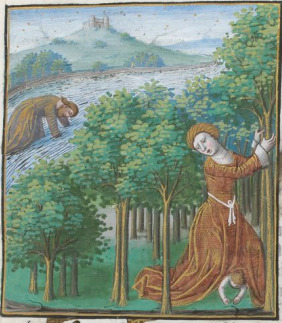 [Lavinia Gives Birth in the Forrest While Aeneas Dies in a River]