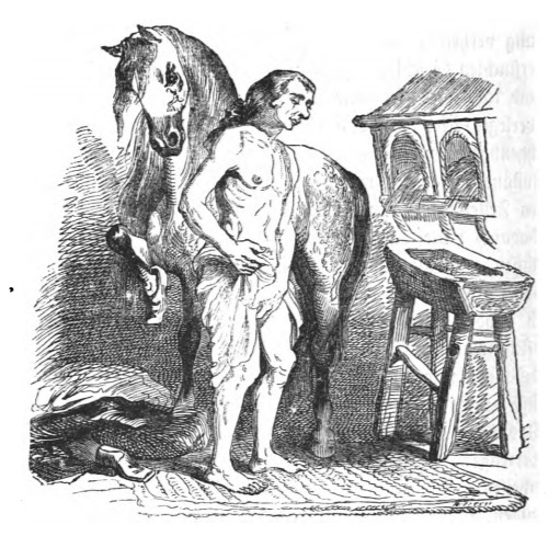 [Gulliver’s master examines his body]