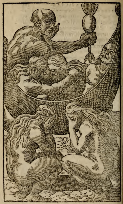 [Tupinambá men and women mourn a deceased man]
