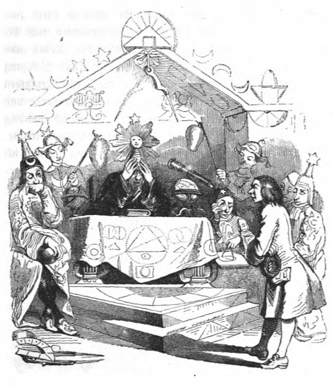 [Gulliver first meets the King of Laputa]