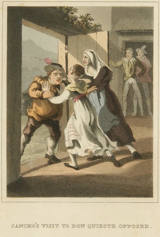 Sancho's visit to Don Quixote opposed