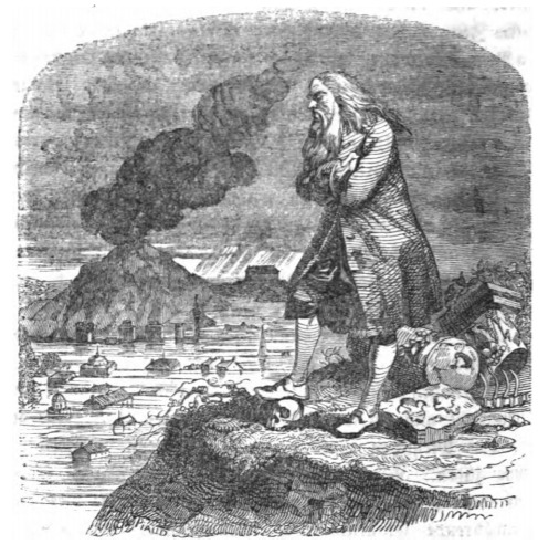 [Gulliver imagines himself as an immortal seeing the rise and fall of empires]