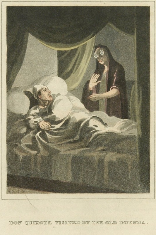Don Quixote visited by the old duenna