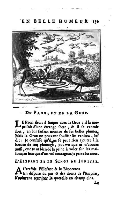 Du Paon, Et De La Grue