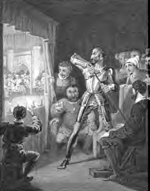 [Don Quixote Incensed by the Puppet Show]