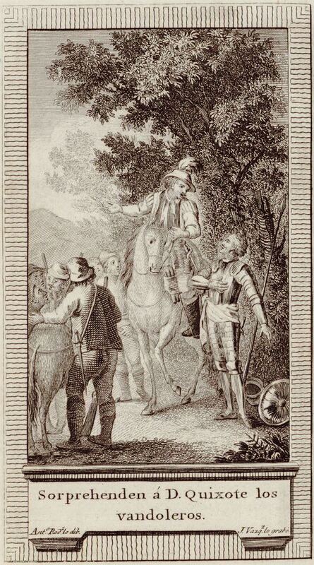 Sorprehenden á D. Quixote los vandoleros