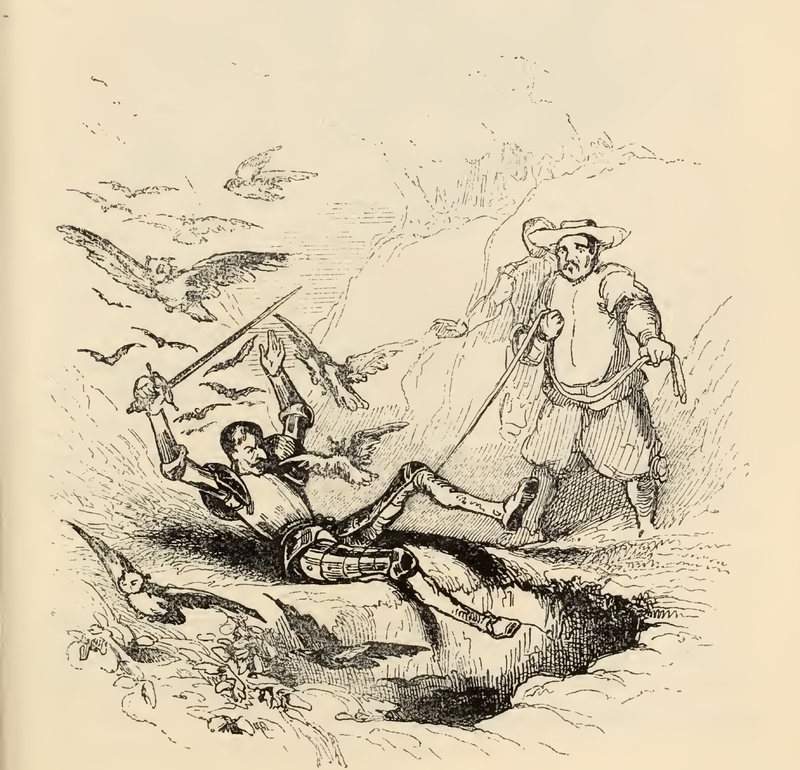 [Of How Quixote Was Surprised by the Bats and Birds Which Flew Forth from the Cave]