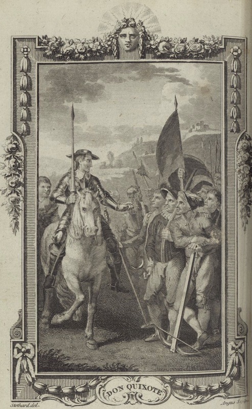 [Don Quixote and the braying mayors' squadron]