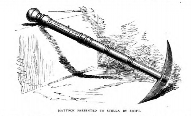 Mattock Presented to Stella by Swift