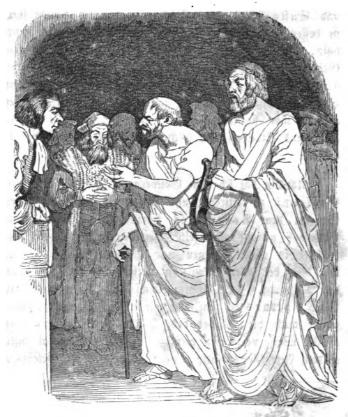 [Homer and Aristotle speak with Gulliver]