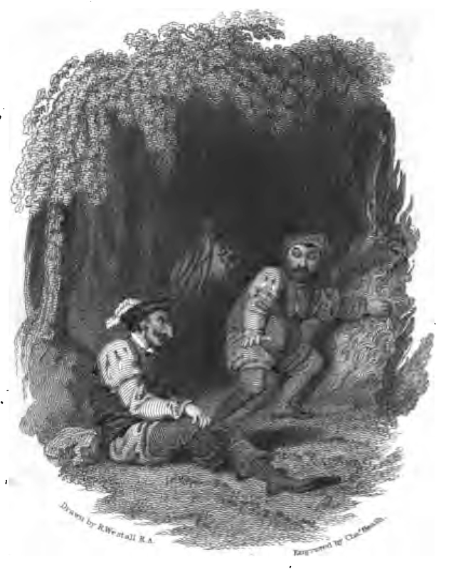 [Of how Sancho was Surprised by the Squire of the Woods' Bulbous Nose]