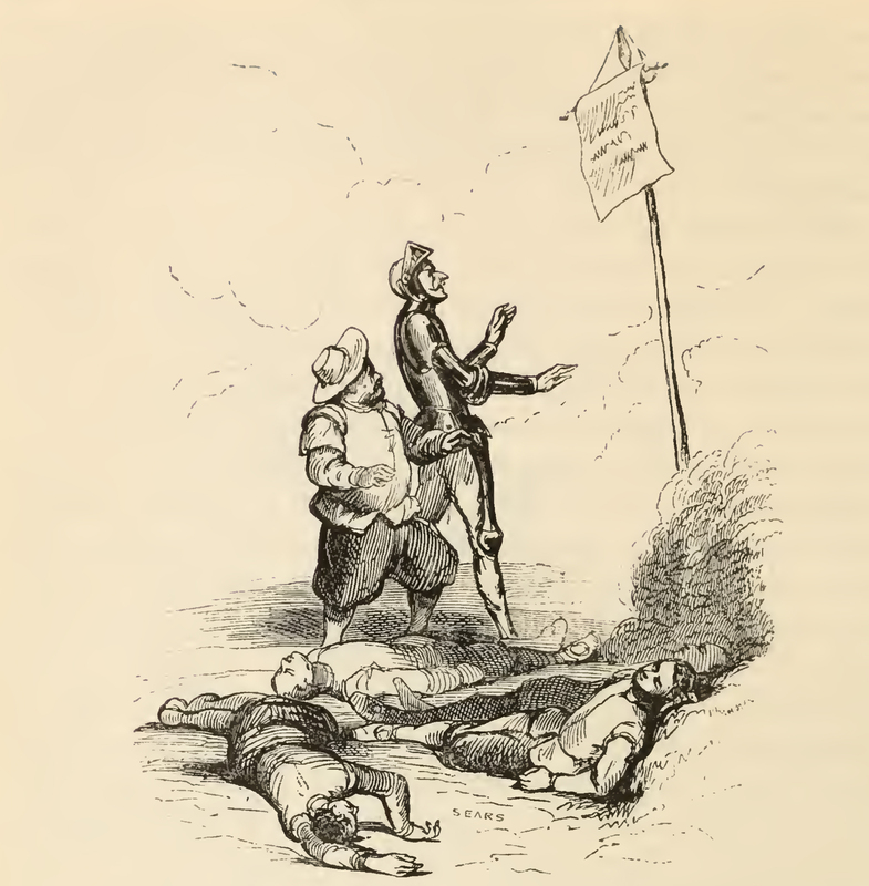 [Don Quixote and Sancho Panza Arrive in the Land of the Giant Malambruno]