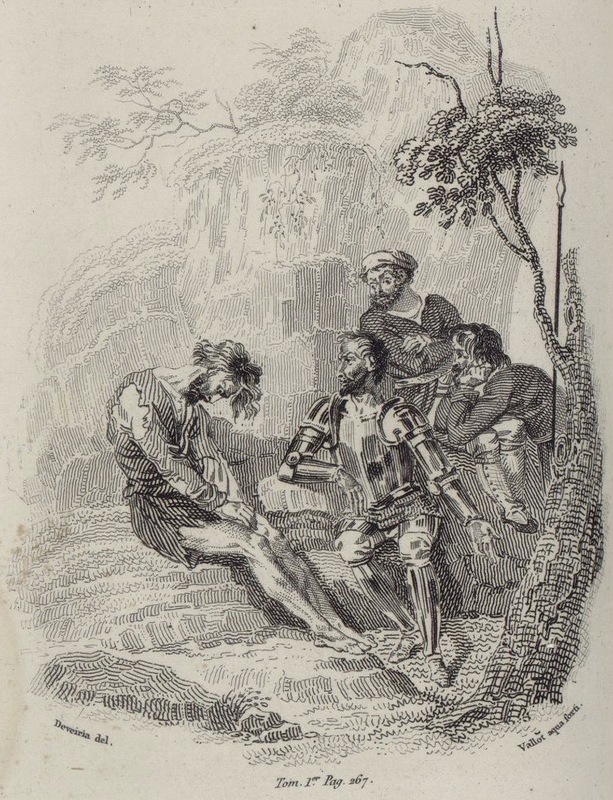 [Don Quixote and Sancho Panza hear Cardenio's story]