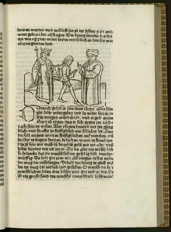 Vita et Fabulae [Two people in Holy attire converse while there is another person in the middle]