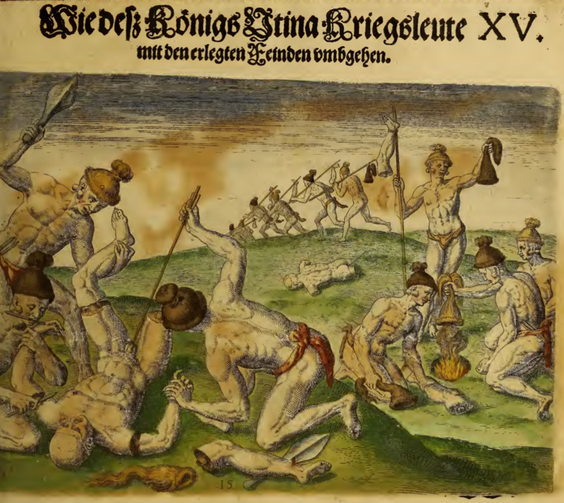 Wie desz Königs Otina Kriegsleute mit den erlegten Feinden umbgehen. XV.