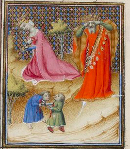 Oedipe se crève les yeux ; suicide de Jocaste ; Etéocle et Polynice se tuent