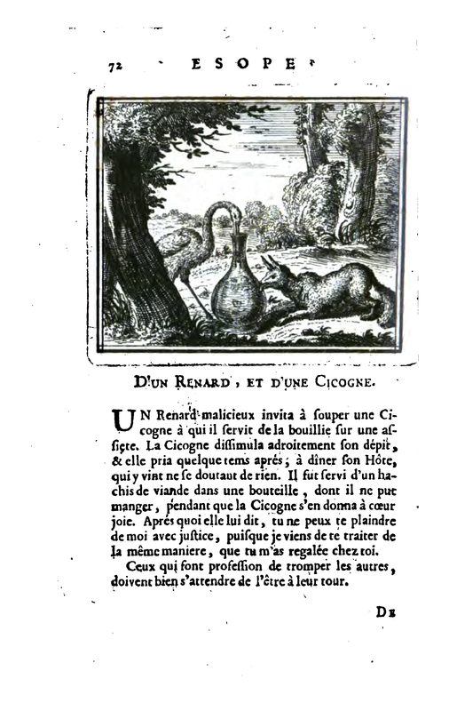 D'un renard, et d'une cicogne