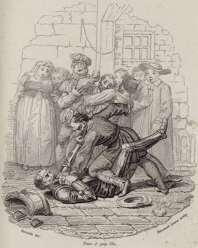 [Don Quixote's quarrel with the goatherd Eugenio]