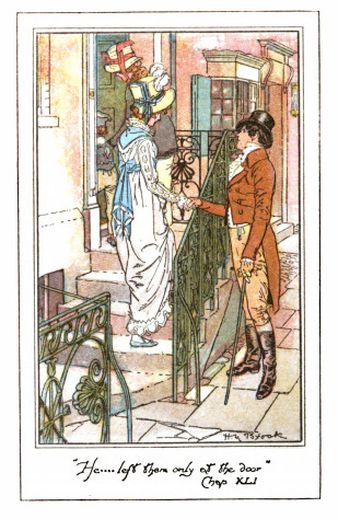 He … left them only at the door.