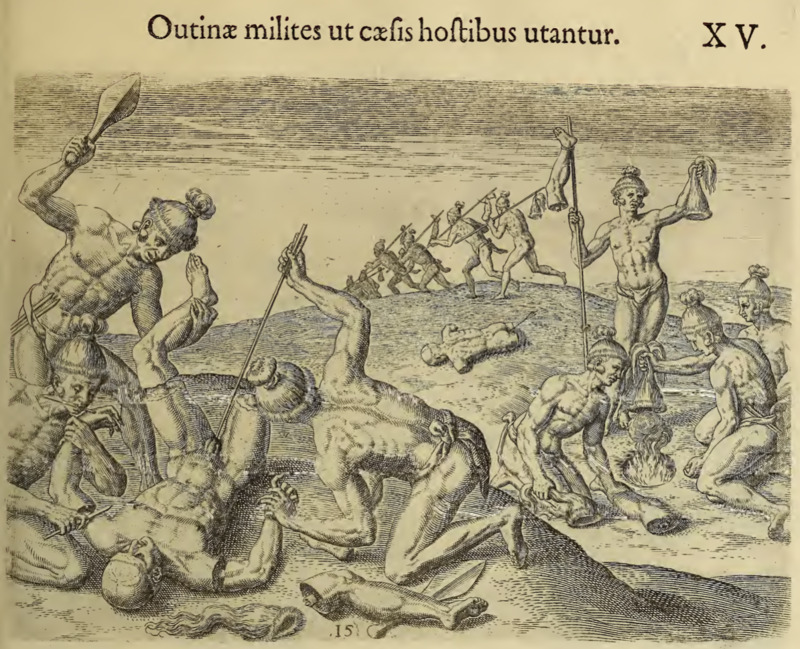 Outinae milites ut caesis hostibus utantur. XV.