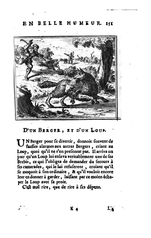 D'Un Berger, Et D'un Loup