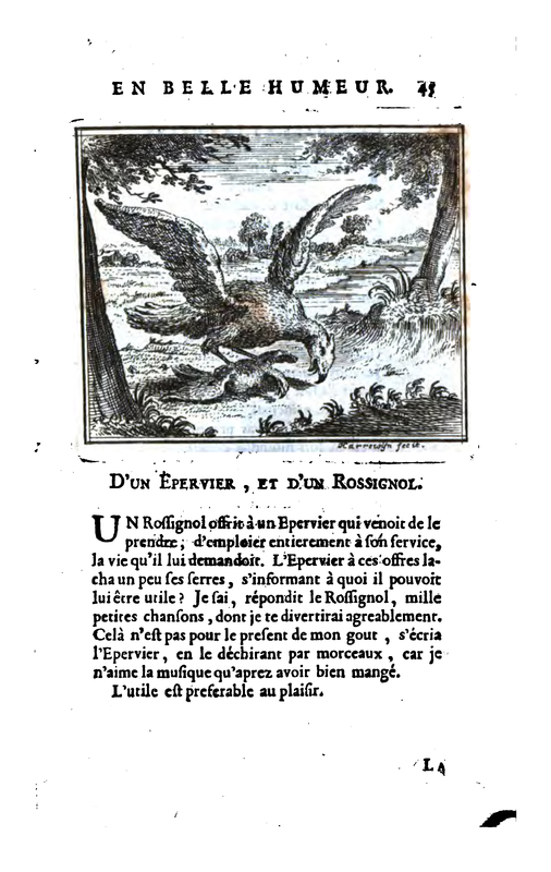 D'un Epervier, et d'une Rossignol