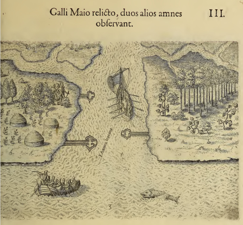Galli Maio relicto, duos alios amnes observant. III.
