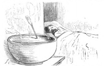 [Gulliver recovers in bed from his escapade with the monkey on Brobdingnag]