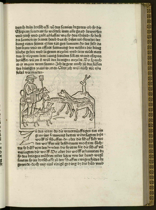 Vita et Fabulae [A man with a group of dogs]