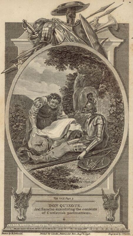And Sancho examining the contents of Cardenio's portmanteau