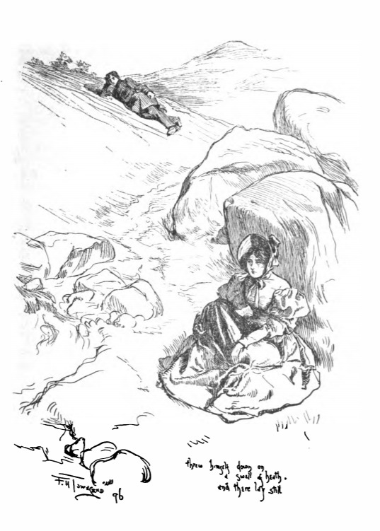 “He threw himself down on a swell of heath and lay there still”