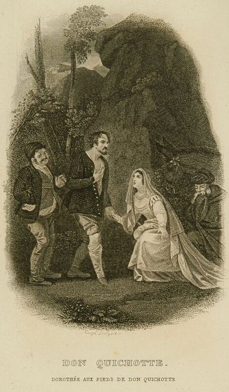Dorothée aux pieds de Don Quichotte