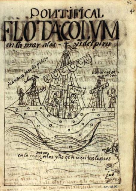 Flota Colum en la mar a las yndias des piru
