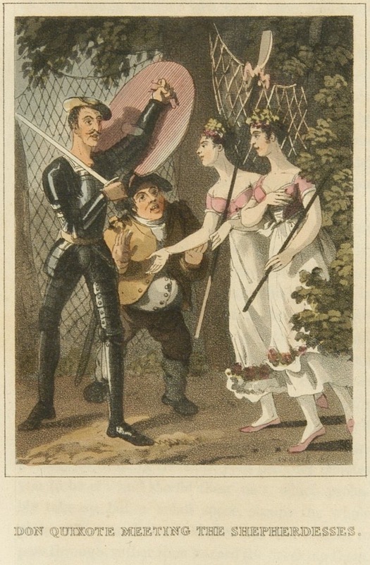 Don Quixote meeting the shepherdesses