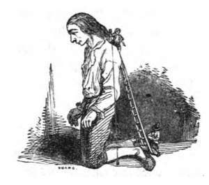[Tailors on Lilliput measure Gulliver for new clothes]