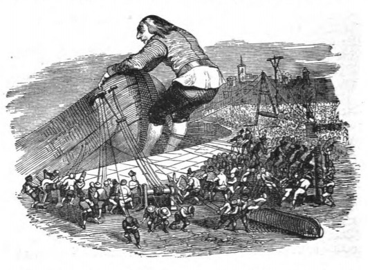 [Gulliver brings a boat onto Blefuscu]