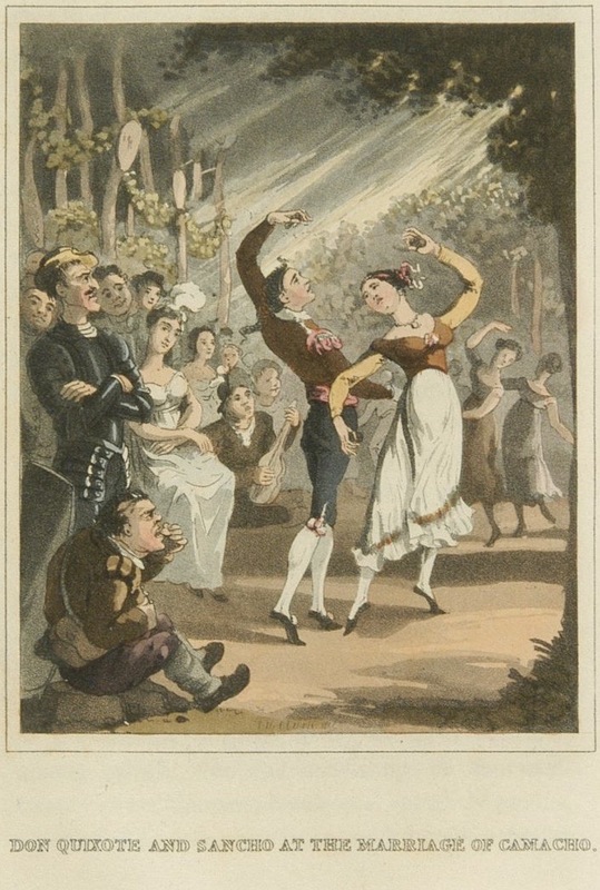 Don Quixote and Sancho at the marriage of Camacho