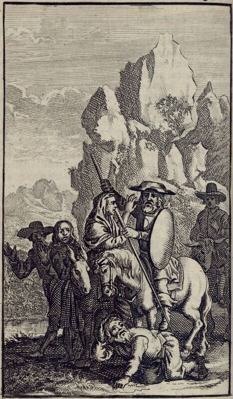 [Don Quixote punishes Sancho Panza]