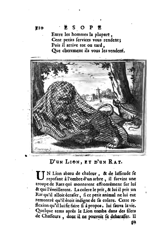 D’un Lion, et d’un Rat