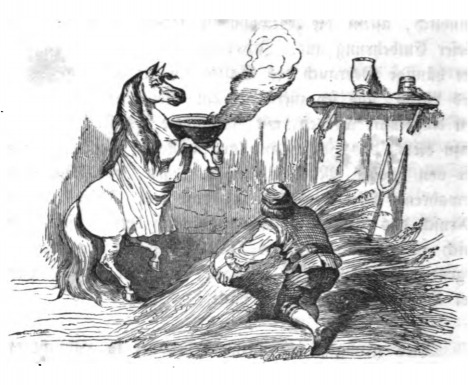 [A Houyhnhnm prepares dinner]