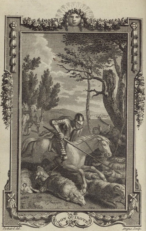 [Don Quixote attacks a flock of sheep]