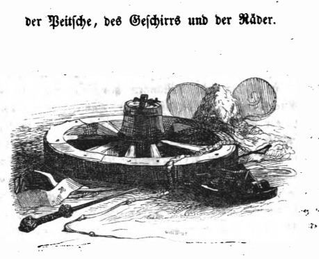 der beitsche, des Geschirrs, und der rader