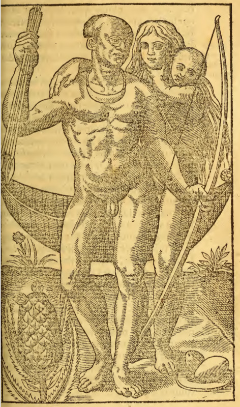[A Tupinambá man, woman and child]