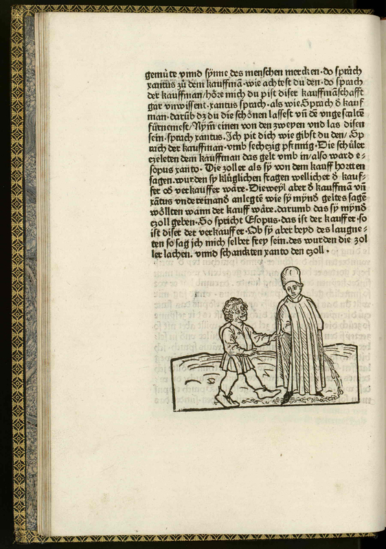 Vita et Fabulae [A short man is conversing with a man in Holy attire]