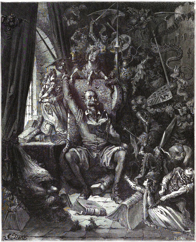 Er erfüllte nun seine Phantasie mit solchen Dingen, wie er sie in seinen Büchern fand. – Buch I, Kap. I