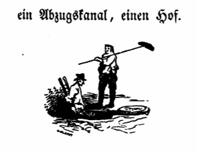 ein Abzugskanal, einen Hof