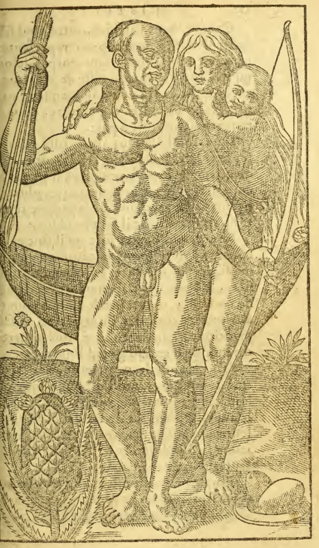 [A Tupinambá man, woman and child]