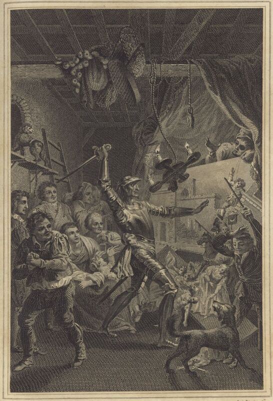 Don Quixote destroying the Puppet Show